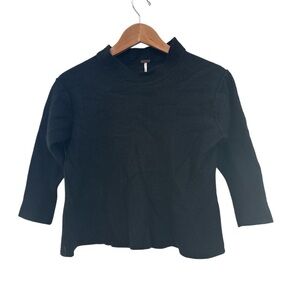 Free People Black Cashmere Sweater